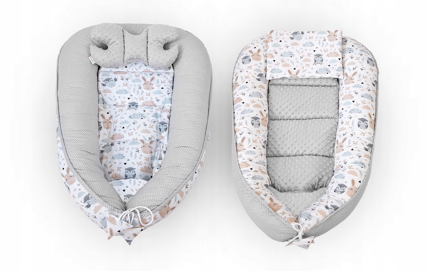 KOKON NIEMOWLĘCY GNIAZDO KOJEC MINKY ZESTAW XXL BABYMAM 7 EL. Bohater brak