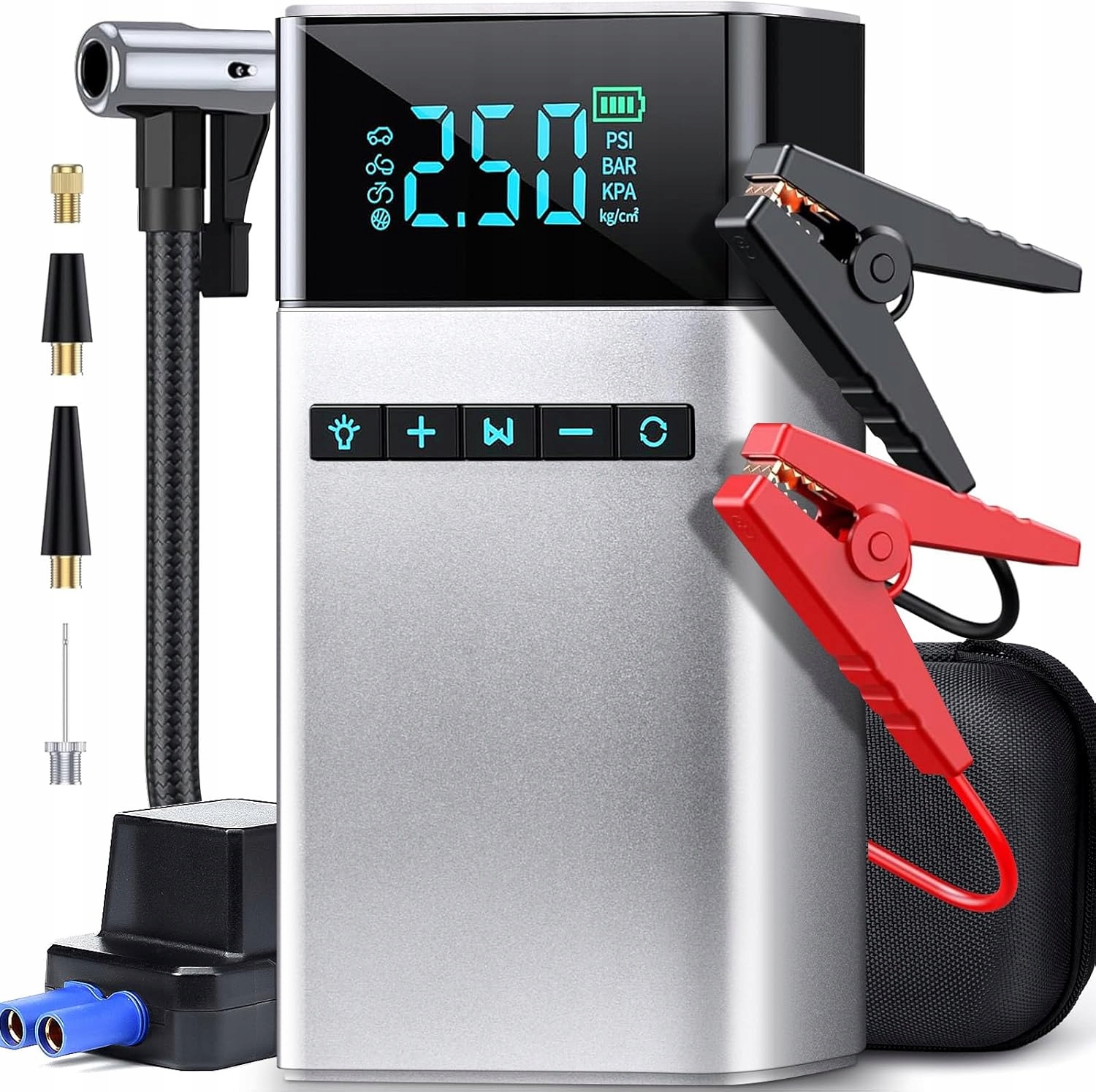 Powerbank Automobilový Štartér Kompresor Pumpa Štartovanie Do Auta 150 Psi