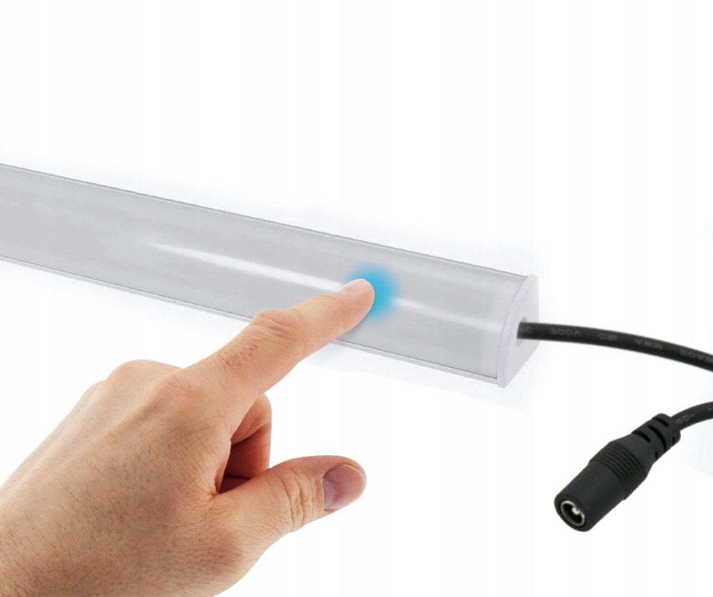 OŚWIETLENIE LED PODSZAFKOWE KĄTOWE NATOŻNE 2m REGULACJA JASNOŚCI