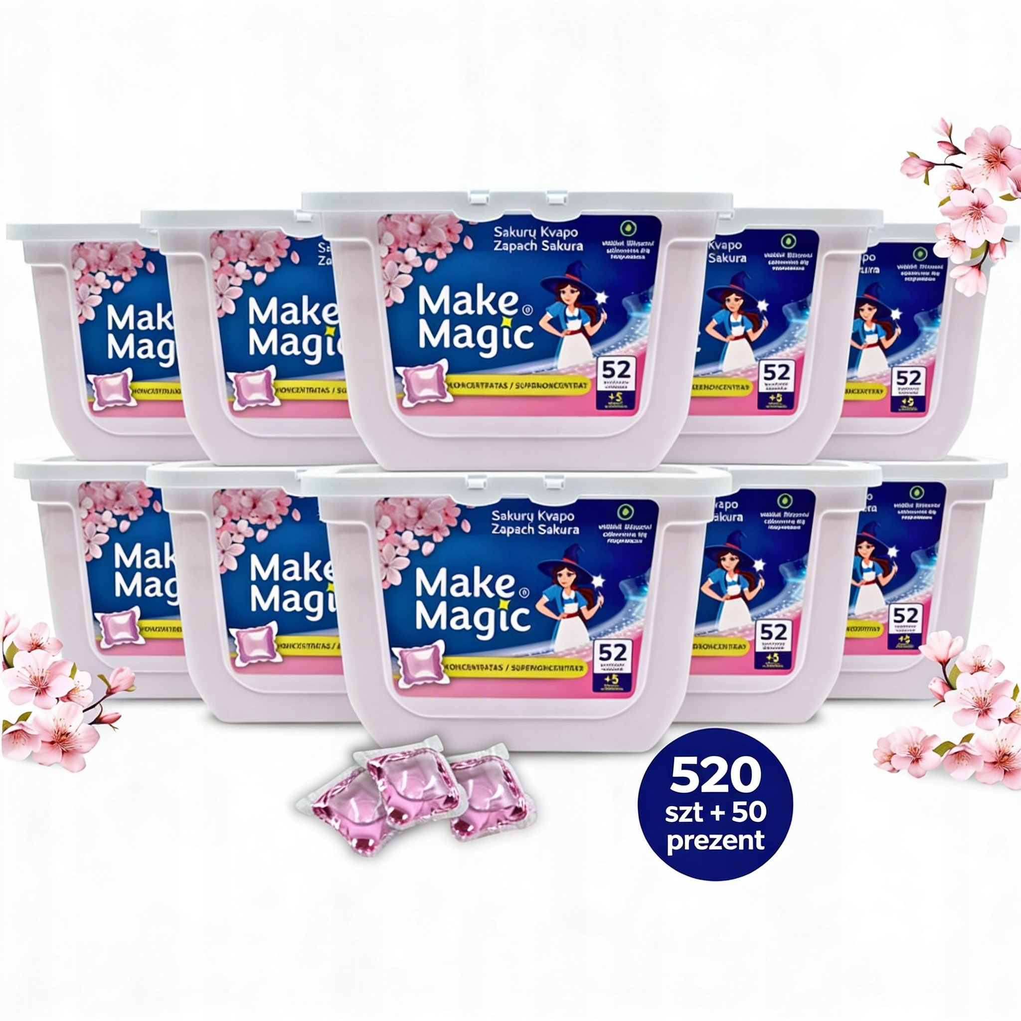 Kapsułki Do Prania Make Magic Do Kolorowych Ubrań 570 Sztuk do 26.03.26