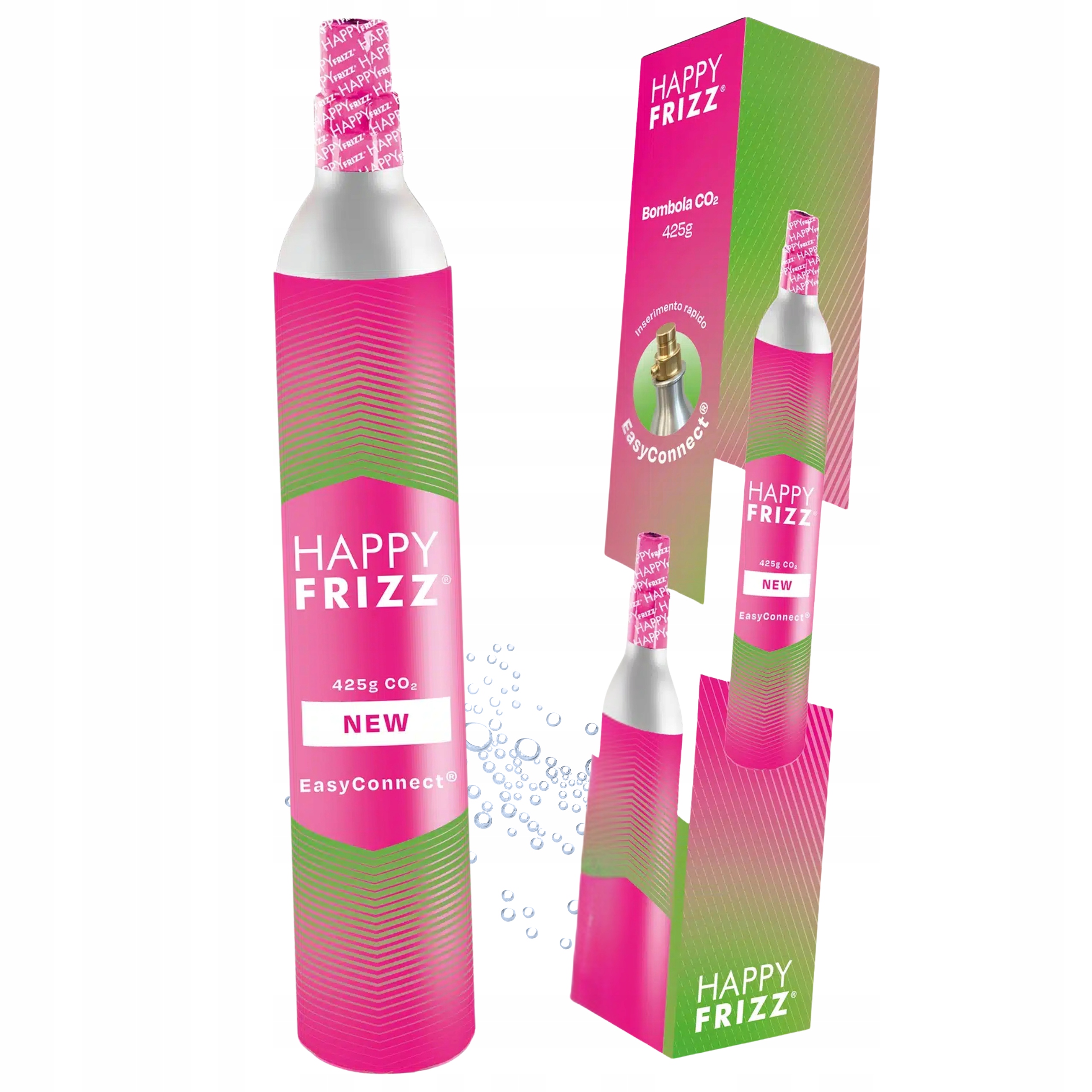 Náboj CO2 pro saturátor SodaStream Quick Connect růžový Happy Frizz