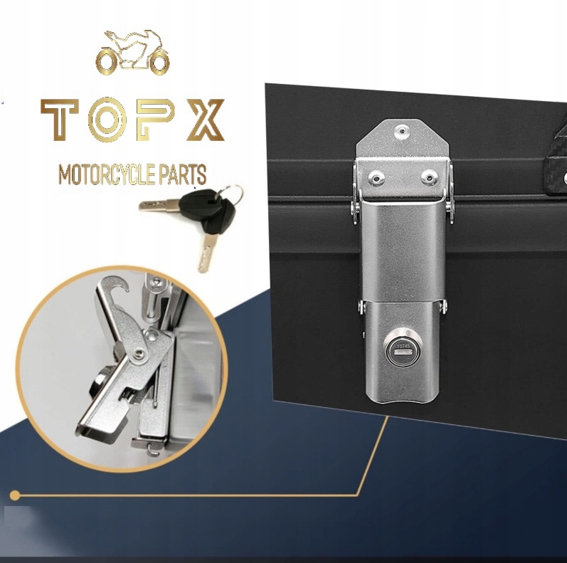 KUFER PLASTIKOWY MOTOCYKLOWY UNIWERSALNY ADVENTURE CENTRALNY 48L HIT !! Maksymalna pojemność kufra 57 l