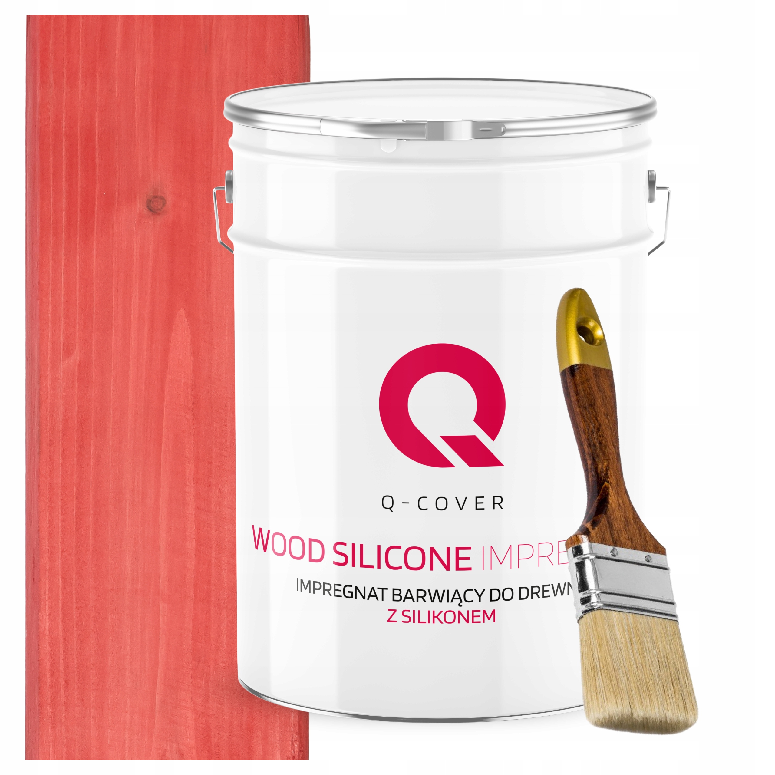 Impregnácia Na Drevo Farba So Silikónom Chron Farby Trvalá Ružová 10L Darček