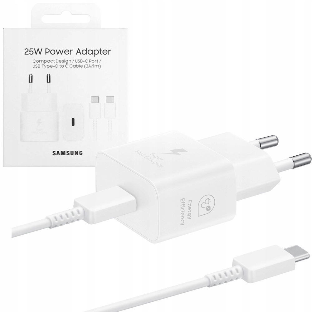 Ładowarka Samsung Sfc 25W Usb-c Kabel do Galaxy S26 S25 S24 A16 A35 A55