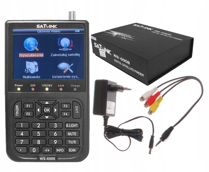 

Miernik Satelitarny Dvb-s Satlink 6908 LCD 3,5''