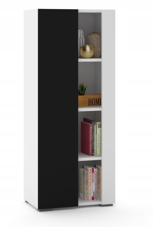 Vitrína Rtv Komoda do obývacího pokoje Vysoká Bílá Černá Matná