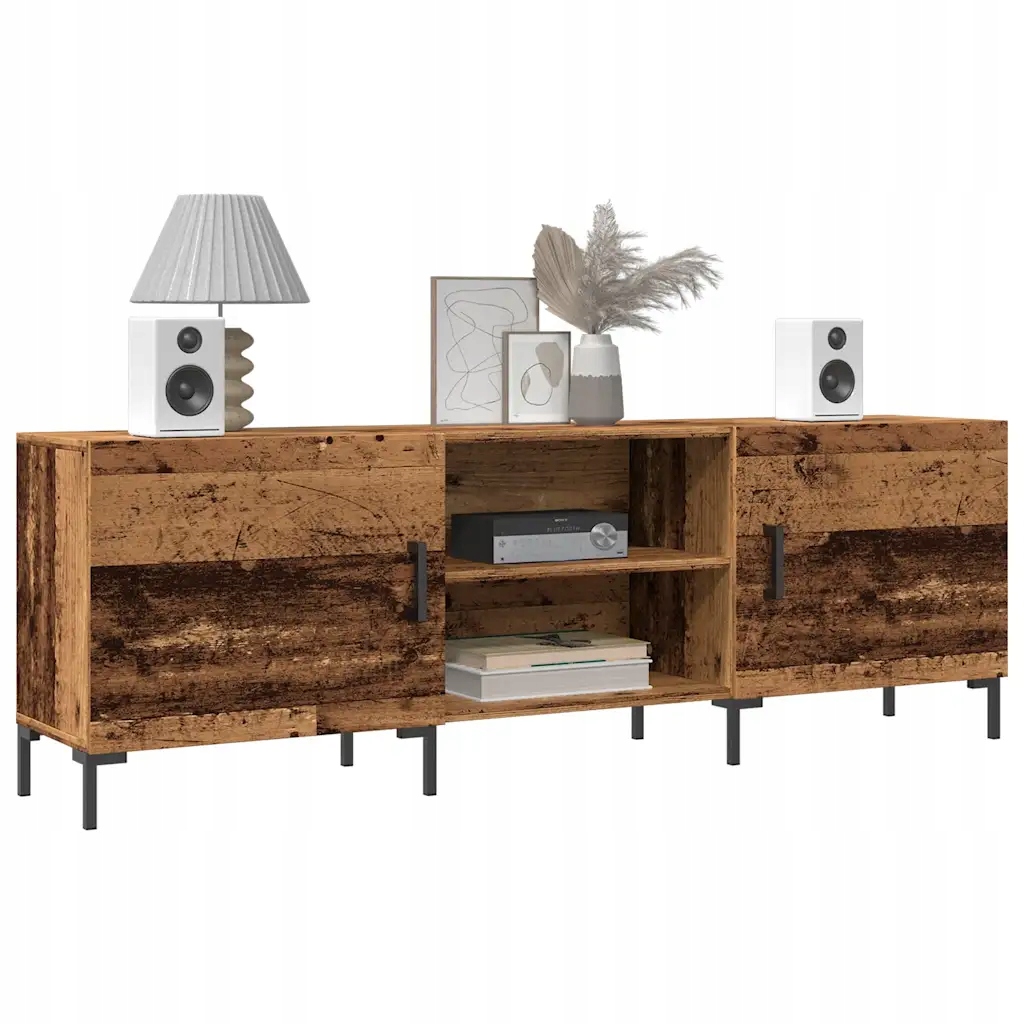 Tv skříňka old wood 150 x 30 x 50 cm kompozitní dřevo Hnědá 857328