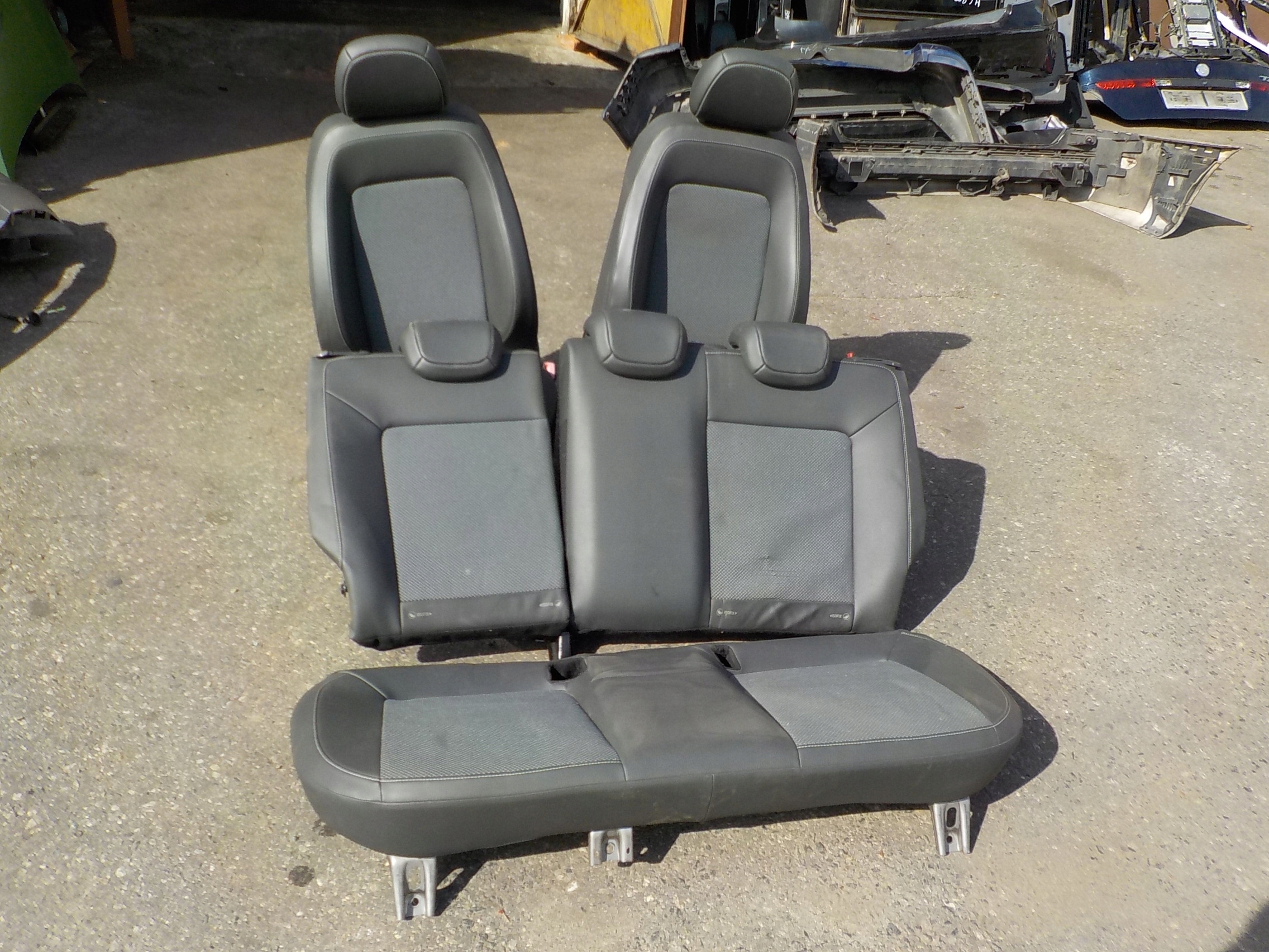 Sitz Fahrer Sitze komplet Leder opel corsa d 5D