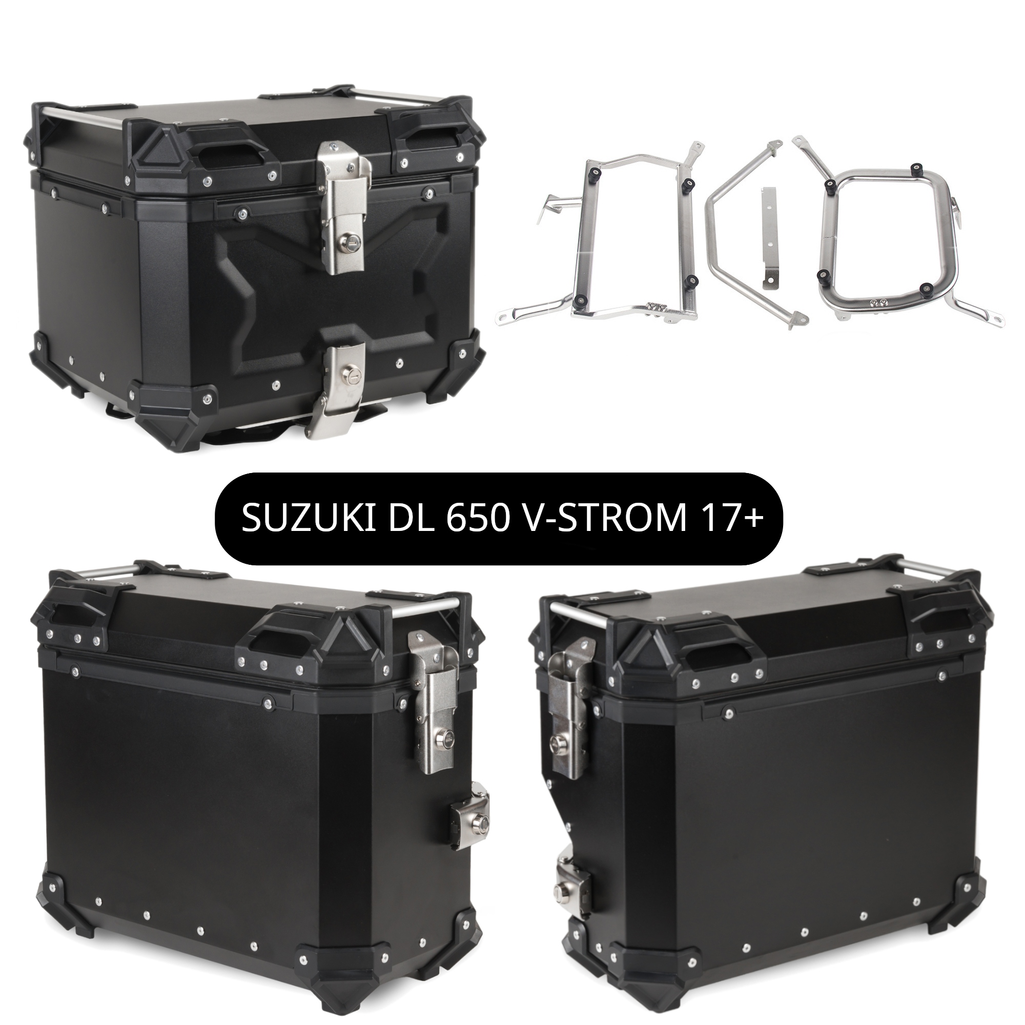 Kufry Hliníkové Rámy Suzuki DL 650 V-strom 17+ Sada TopX