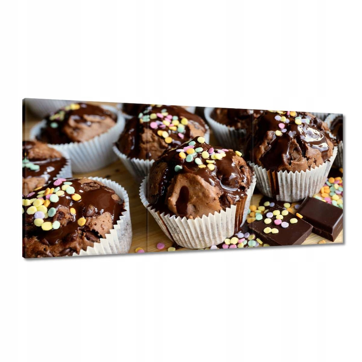 Obrazy 210x100 Čokoládové muffiny s nutellou