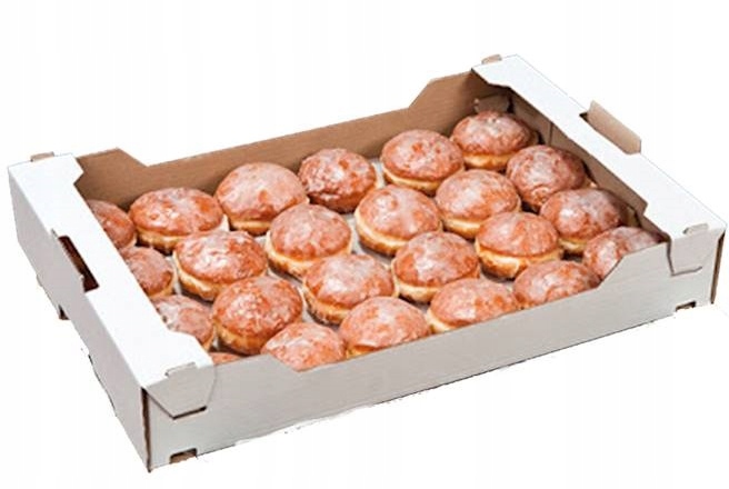 KARTON PUDEŁKO NA PĄCZKI CIASTKA 30x40x8 BIAŁY Rodzaj skrzynka