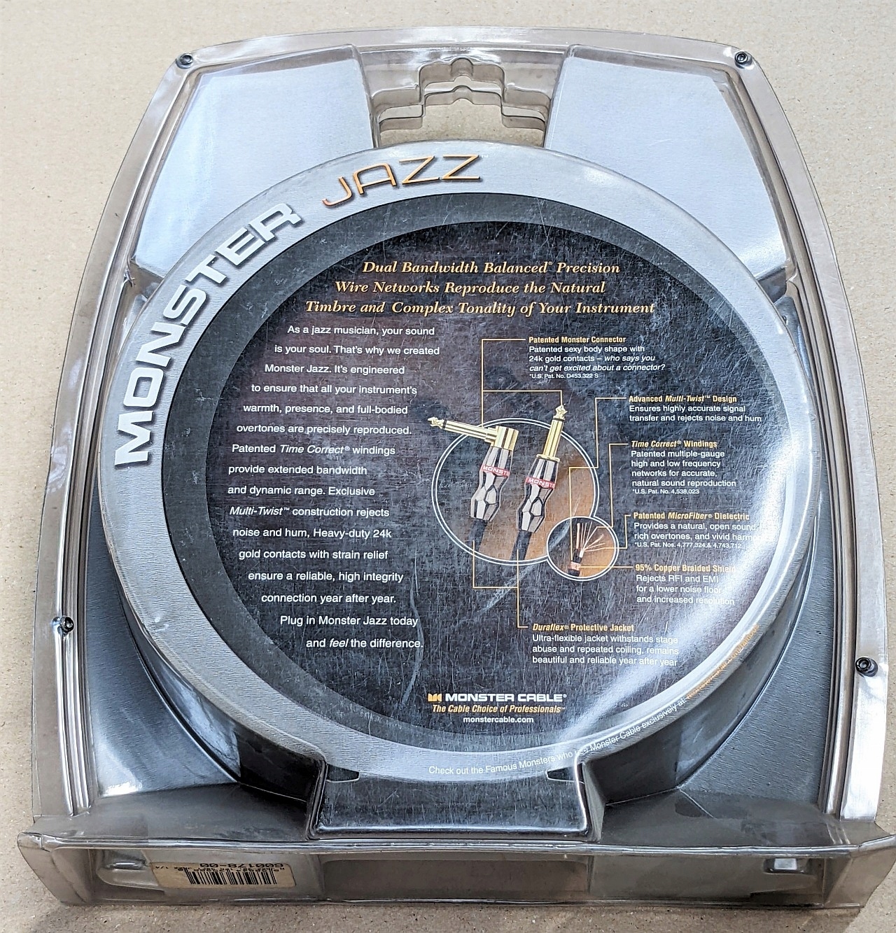 Monster Jazz Prolink 30f kabel do gitary OKAZJA! Złącza jack 6,3 mm - jack 6,3 mm