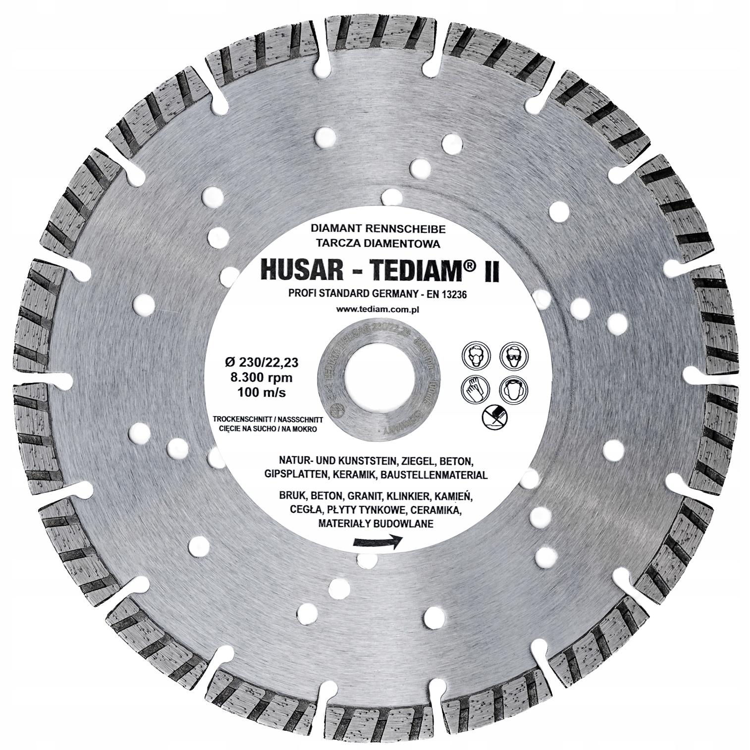 Diamantový Kotouč 230x22,2 Beton Granit Klinker