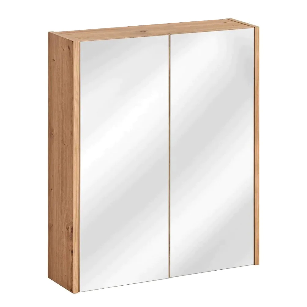 

Szafka Łazienkowa z Lustrem 60 cm Wisząca Grafit