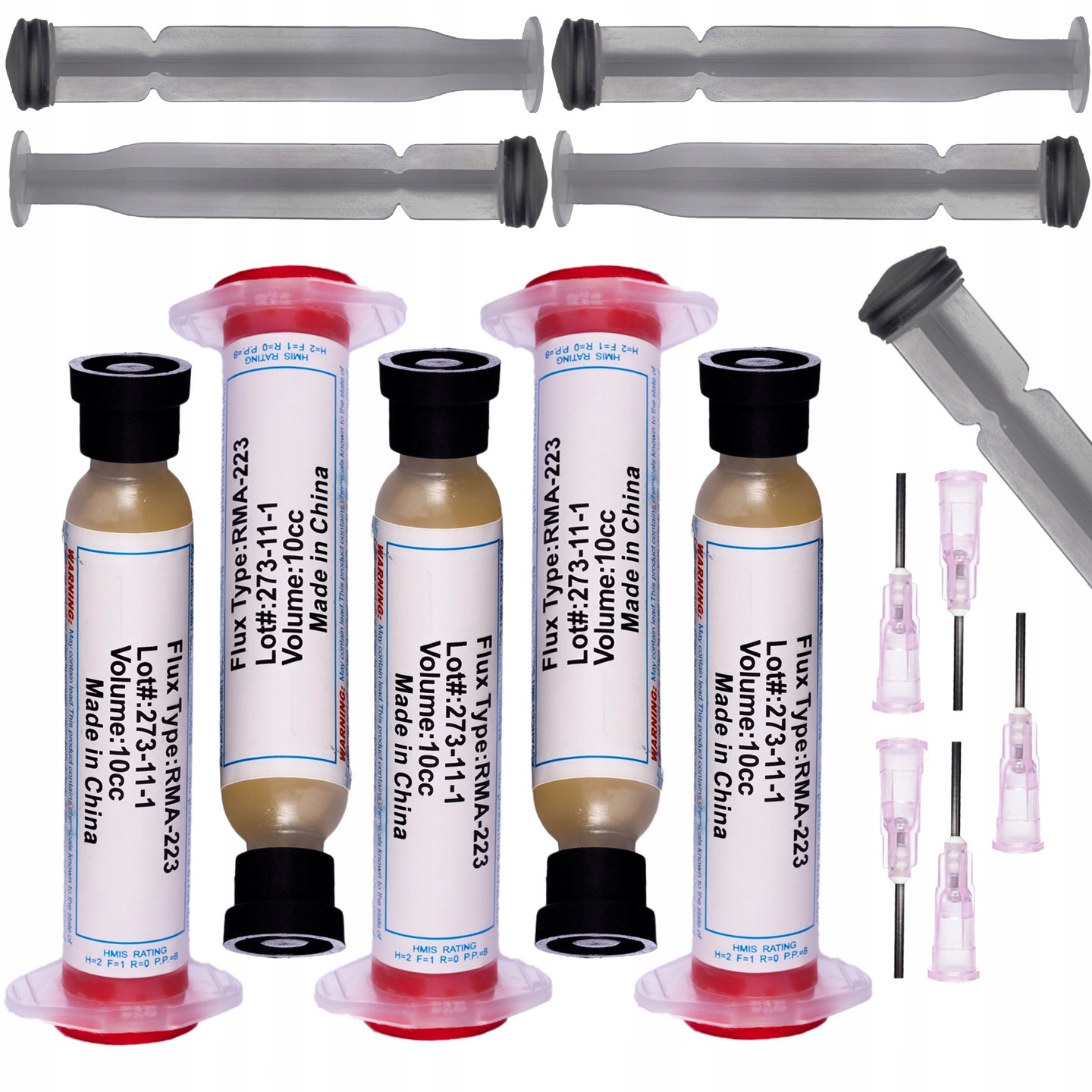 5ХПОРШНЕВОЙ НАБОР ИГОЛЬЧАТЫЙ ПАЯЛЬНЫЙ ФЛЮС RMA-223 ПАЯЛЬНАЯ ПАСТА BGA