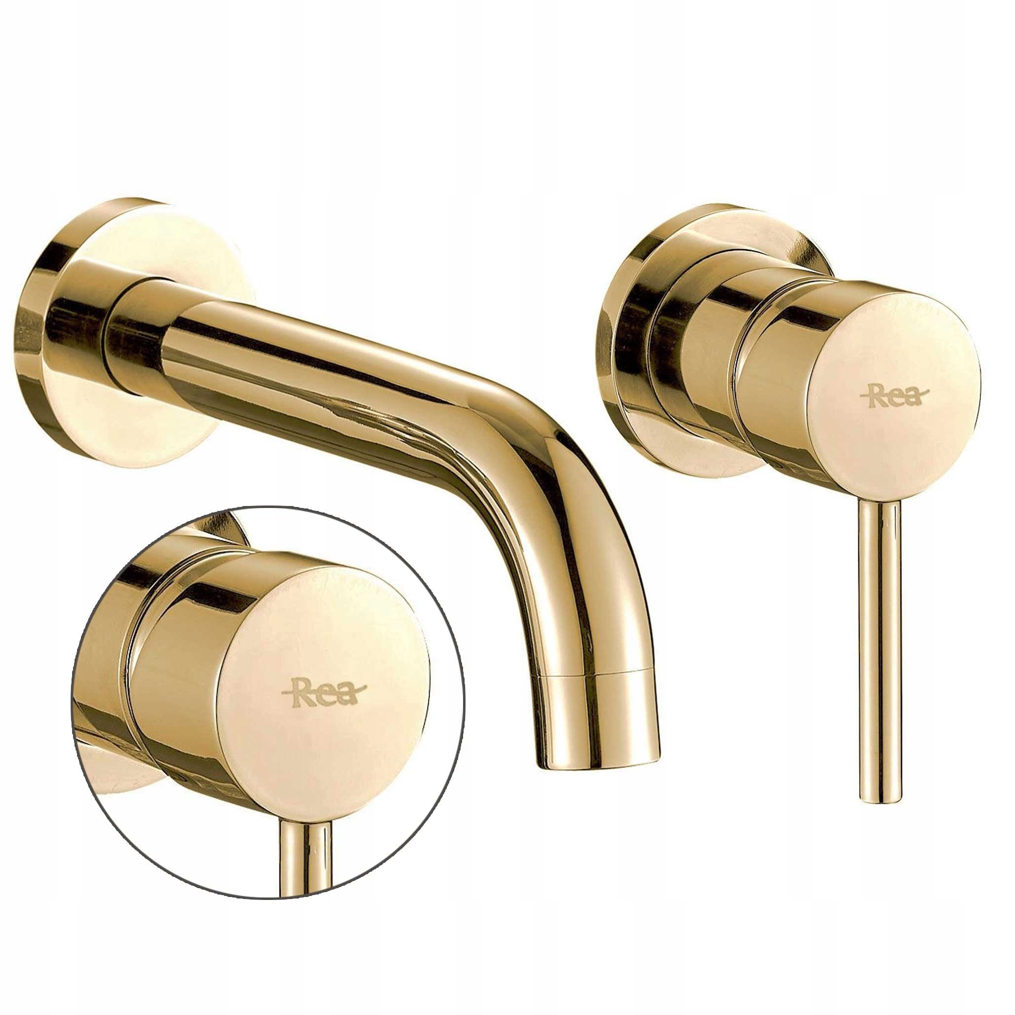 Podomietková umývadlová batéria Rea Lungo Zlatá Box Výtokový miešač