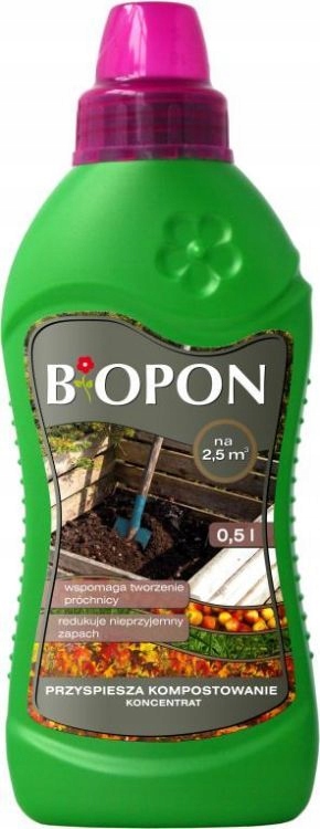 BIOPON KOMPOSTER W PŁYNIE AKTYWATOR PRZYSPIESZA KOMPOSTOWANIE 0,5 L