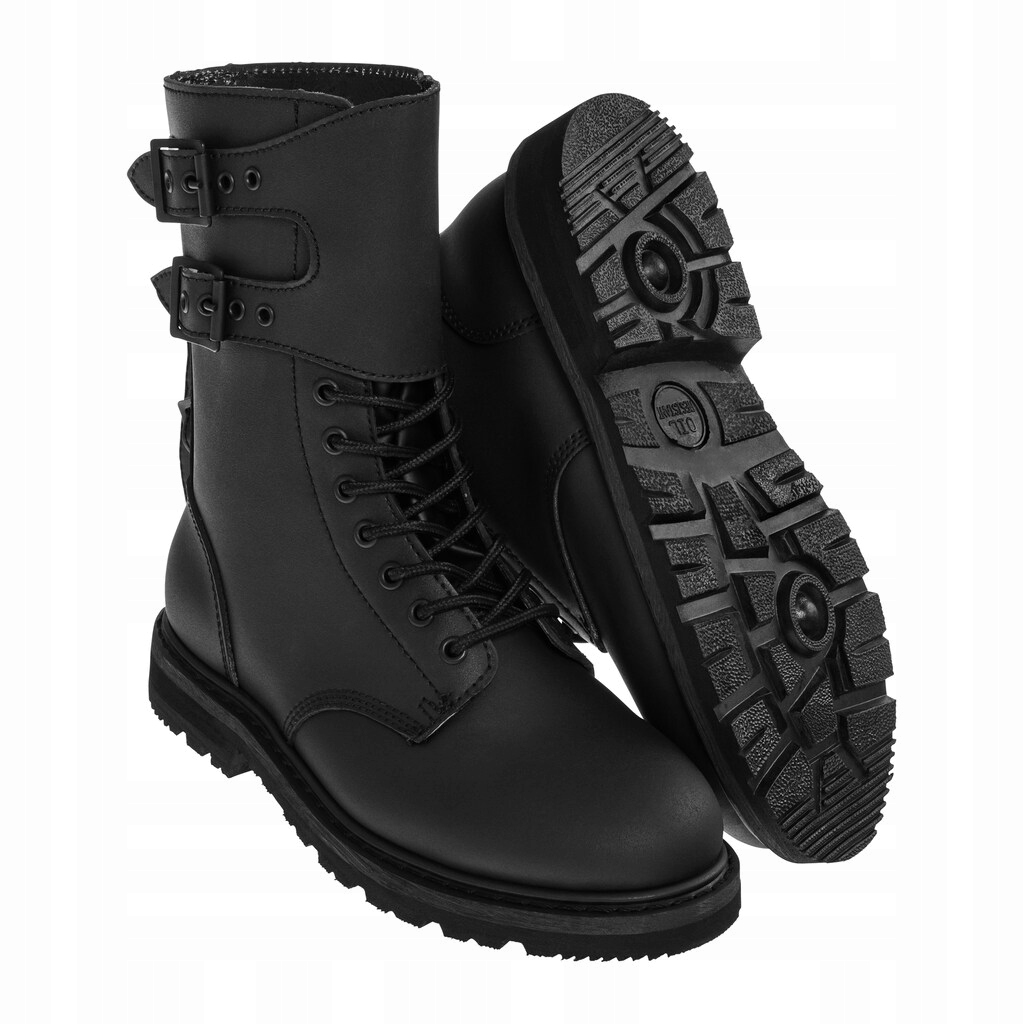 Buty wojskowe wysokie skórzane Brandit French Combat Boots Black 41