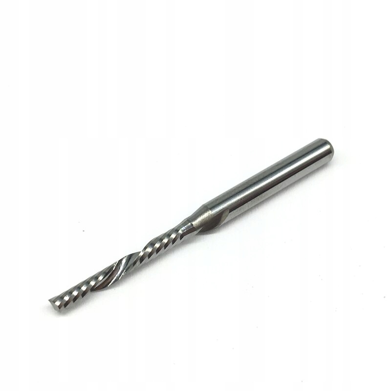 Frez węglik jednopiórowy 1 mm D3,175 CNC PCV PLEX Twardość (HRC) 45