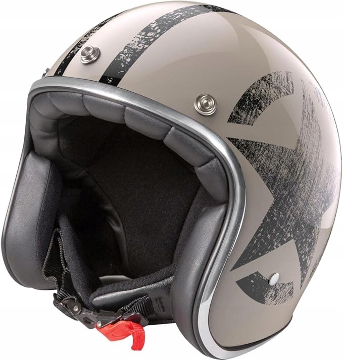 Motocyklová Prilba Retro Otvorená Stormer Star Off-white Pearly Veľkosť S/m