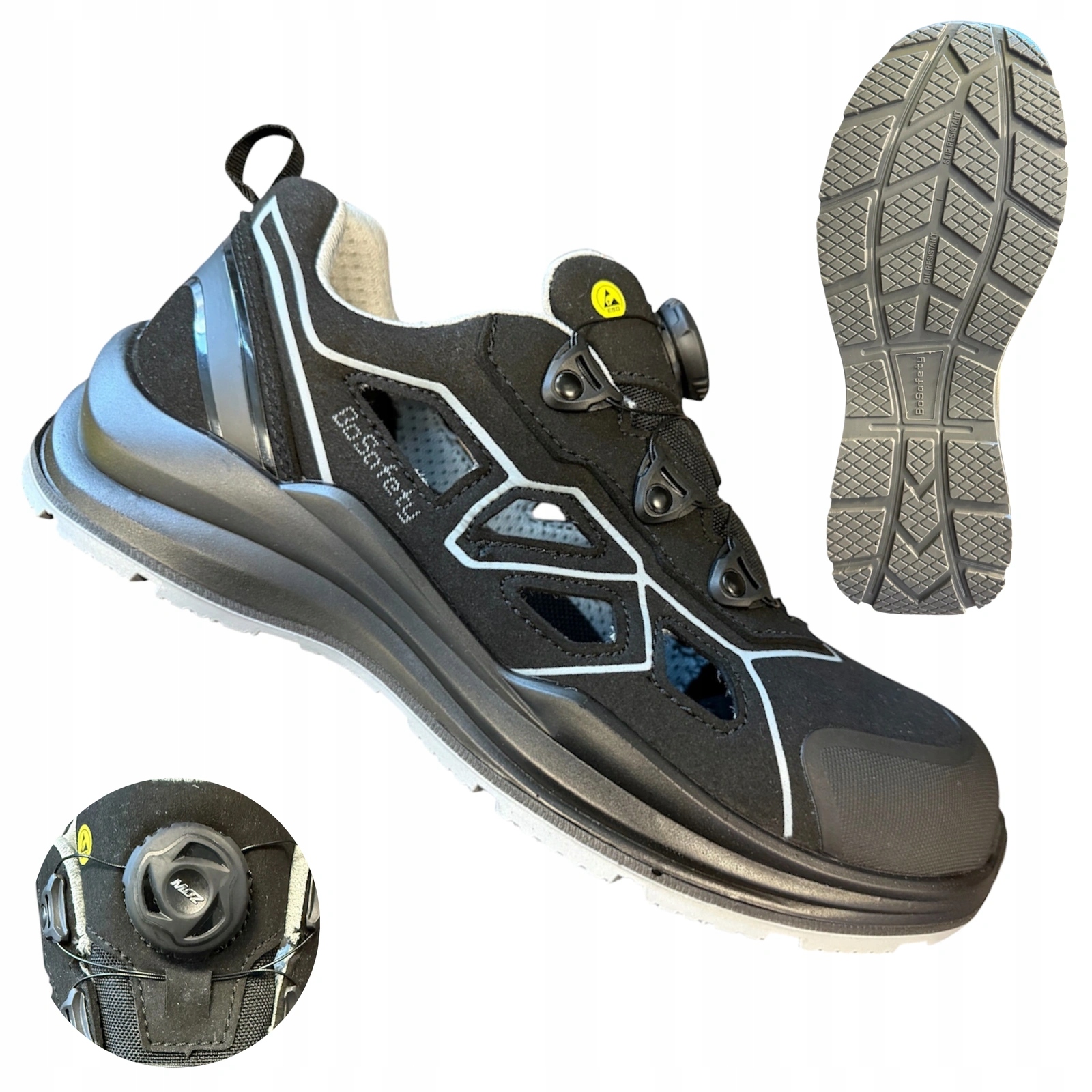 Buty robocze sandały męskie Kalymnos S1PS Esd zapięcie Moz Boa 43