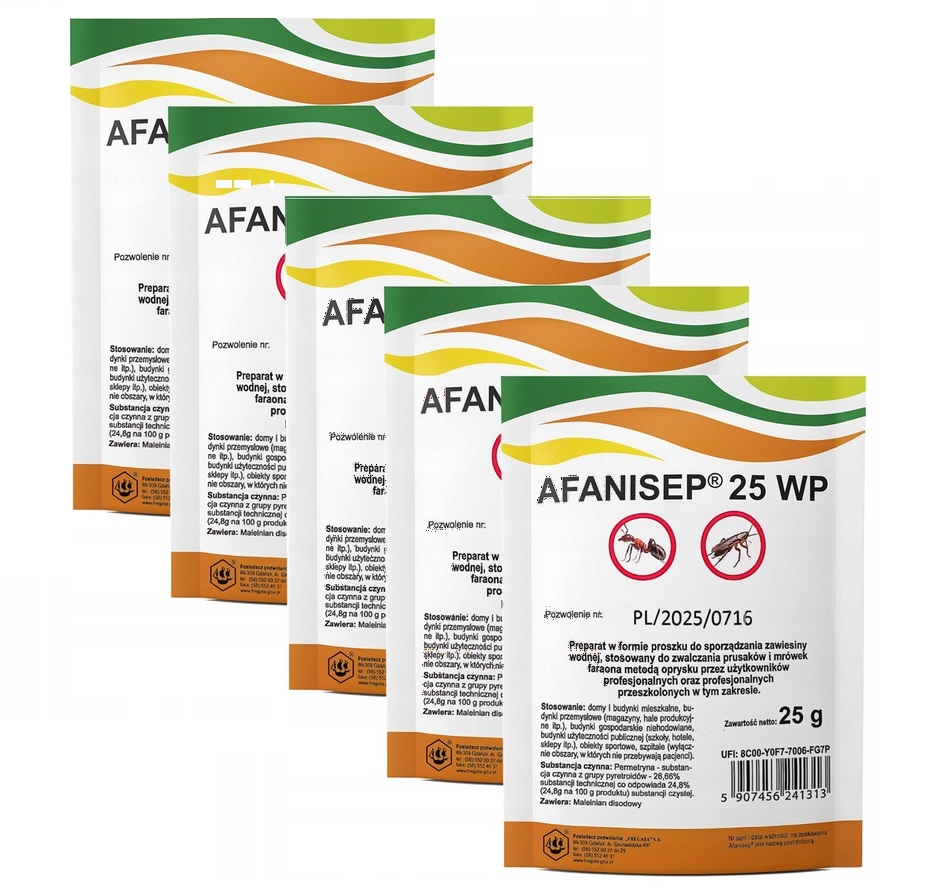 Afanisep 25WP Kleszcze, Mrówki, Karaluchy... x5 Sztuk