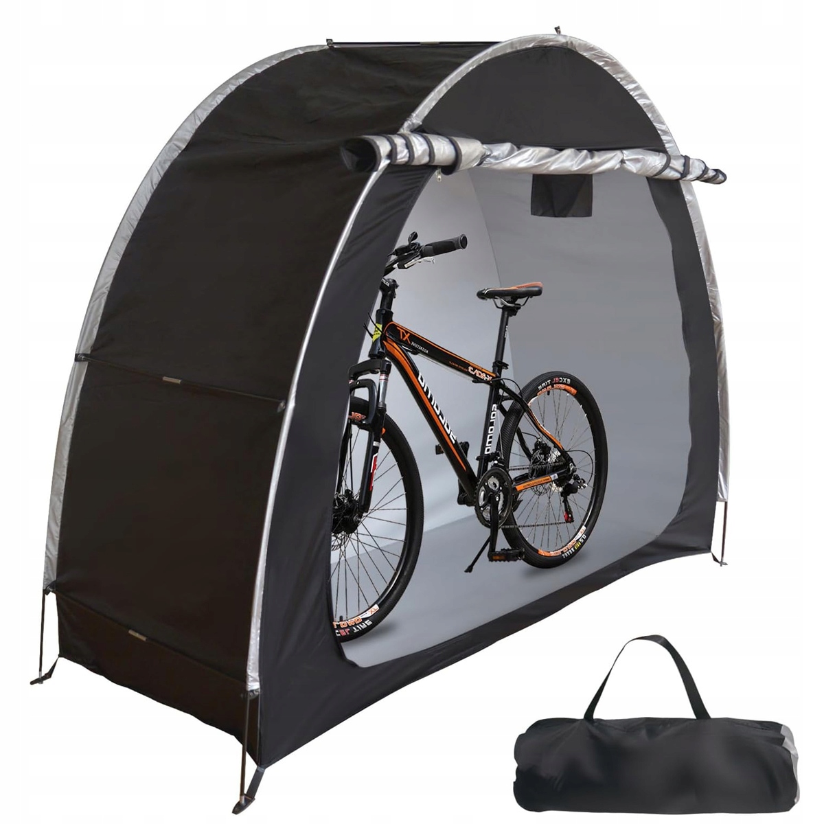 Namiot Rowerowy Czarny Składana 200*80*165CM Na 1-4 Rowery