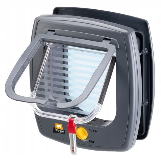 Levně Dvířka Pro Kočky Malého Psa Průchod Ve Dveřích Klapka Šedá