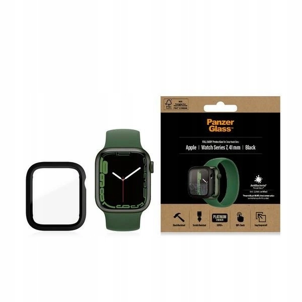 Pouzdro pouzdra PanzerGlass Full Body pro Apple Watch 7 8 41 mm černé