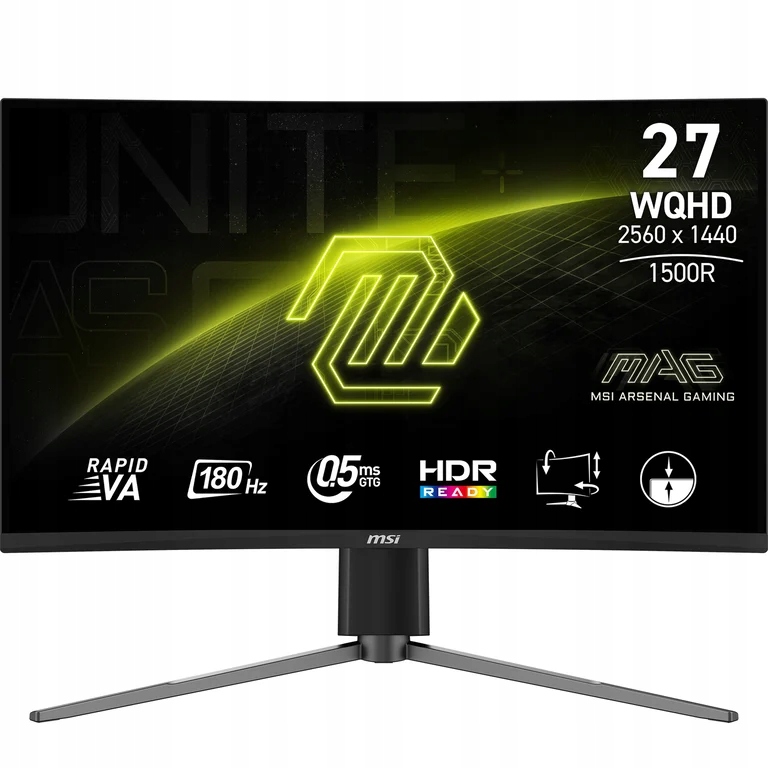 Msi Mag 27CQ6PF monitor komputerowy 68,6 cm (27") 2560 x 1440 px Wide