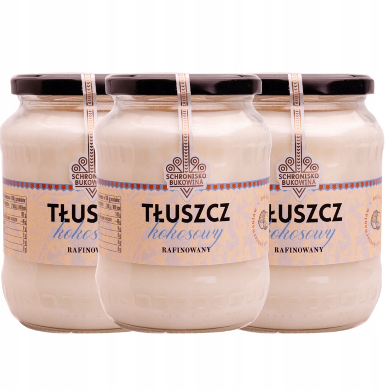 Rafinovaný kokosový tuk 720 ml/ 610 g Schronisko Bukowina o smažení