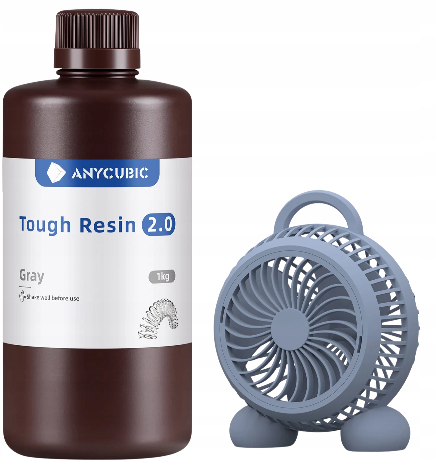 Żywica Uv Anycubic Tough 2.0 Grey Szary 1kg 1l Wytrzymała Do Drukarki 3D