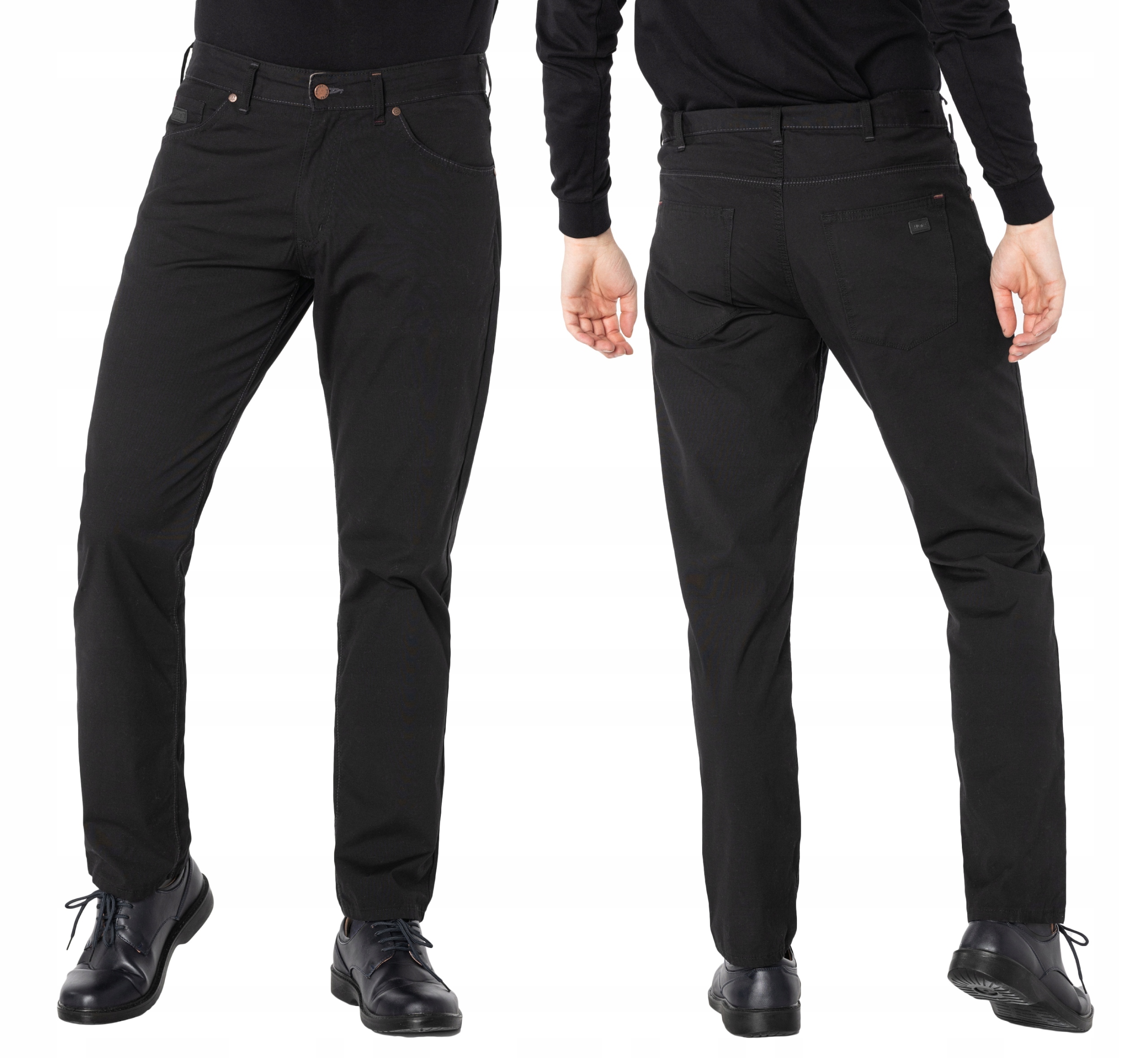 

Czarne Spodnie Męskie Bawełniane 610/S10 W44 L32