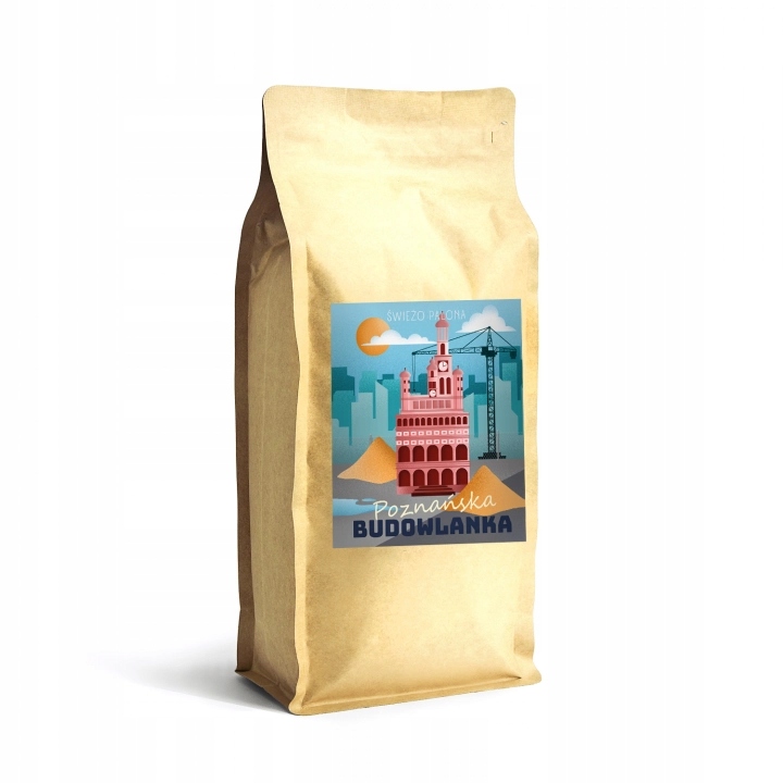 Káva zrnková Arabica Robusta Świeżo Palona Poznaňská Stavitelka váží 1 kg