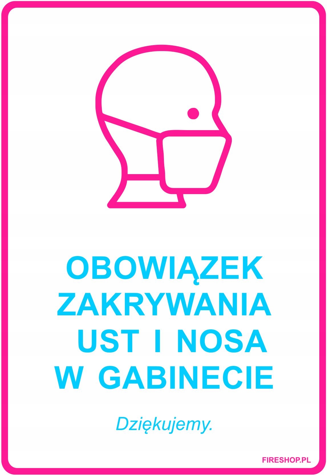 

Znak Maska gabinet A4 Laminat