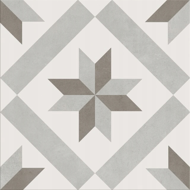 Gres PATCHWORK jasny szary dekor 30x30 CERSANIT