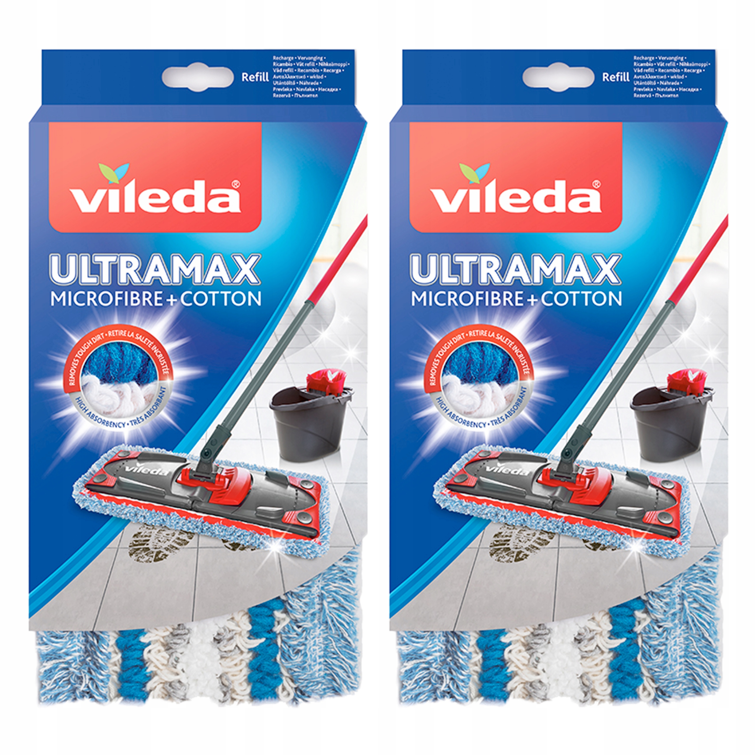 

Vileda 2x Wkład Mop Ultramax Ultramat Micro Cotton