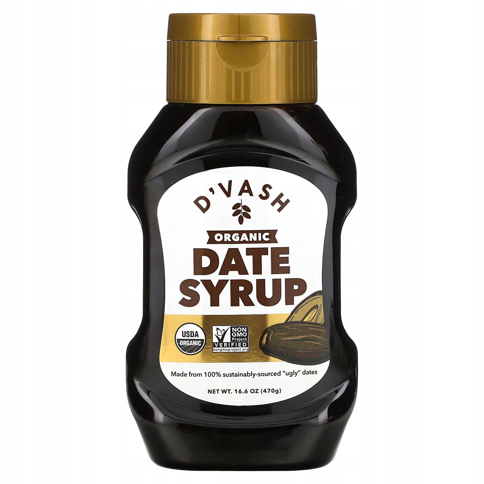 D'vash Organics, organický datlový sirup, 470 g