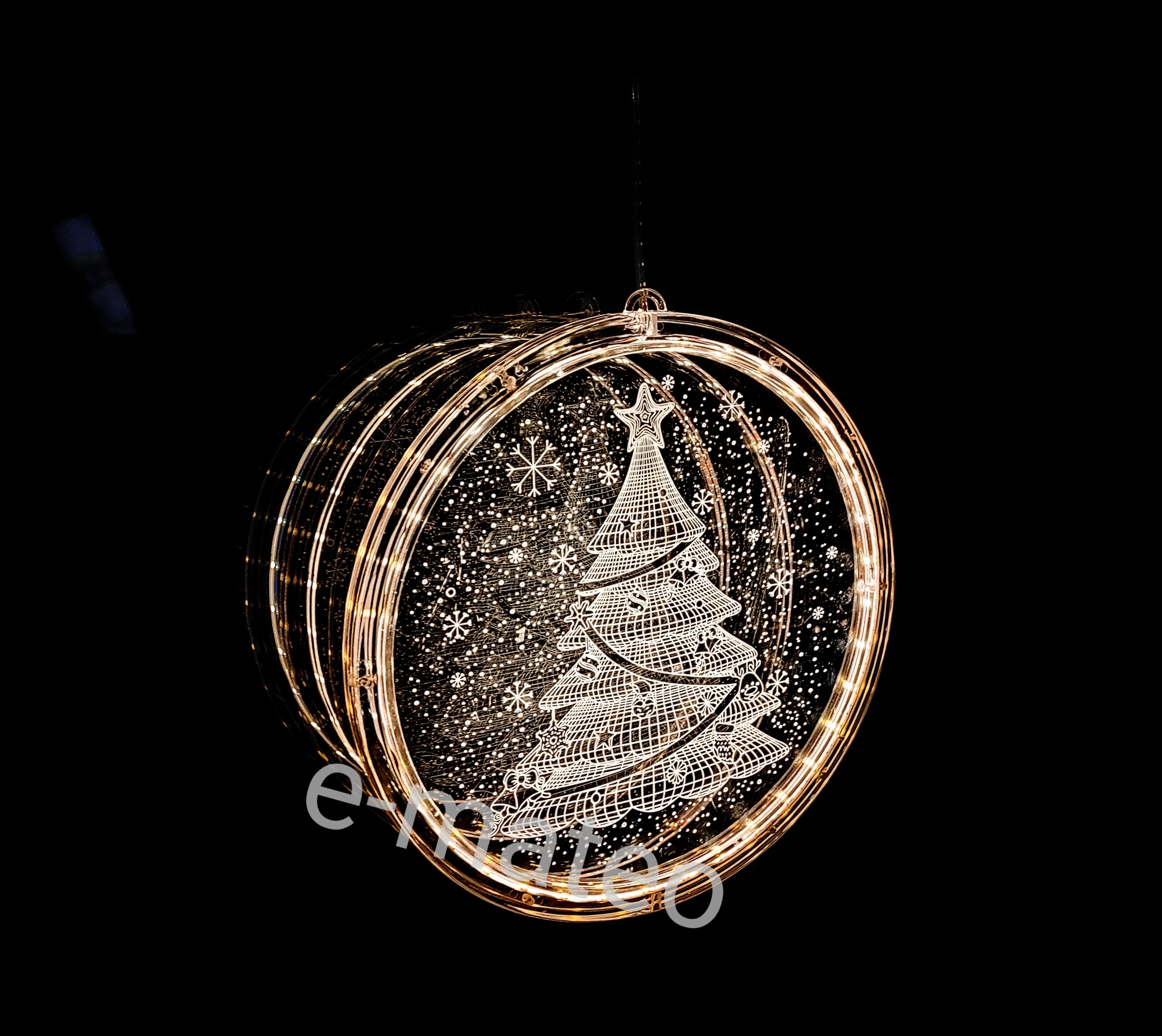 WITRAŻ W OKNO 3D LED NA BATERIE OZDOBA ŚWIĄTECZNA Kod producenta Witraż w okno