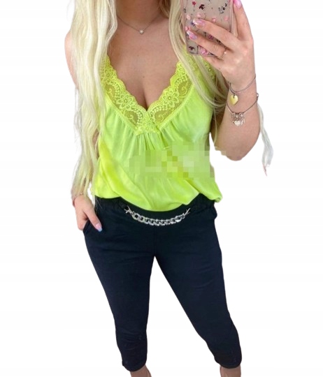 TOP BLUZKA biały koronka Rozmiar L