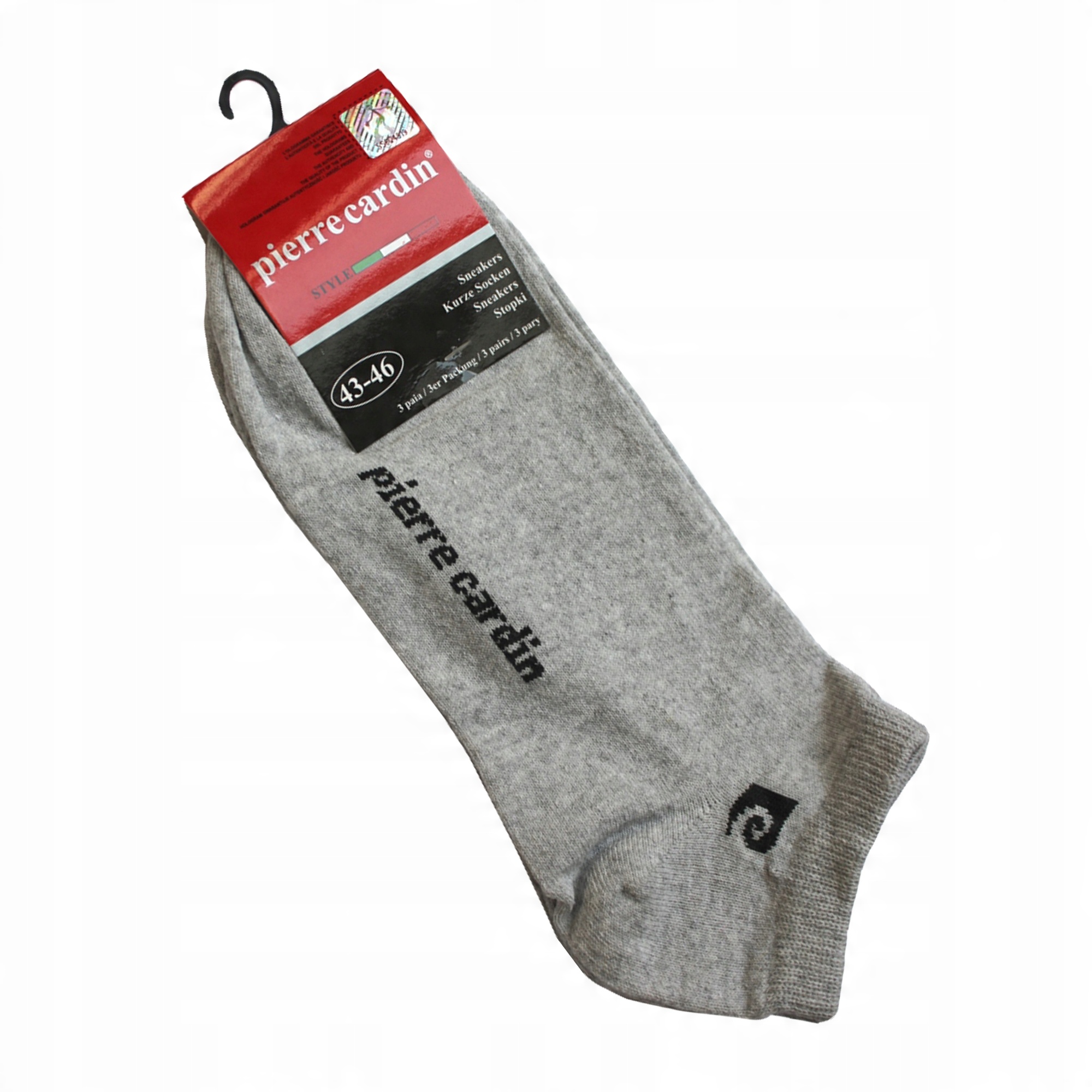 

Pierre Cardin Stopki męskie 3pak- roz.43-46 szare