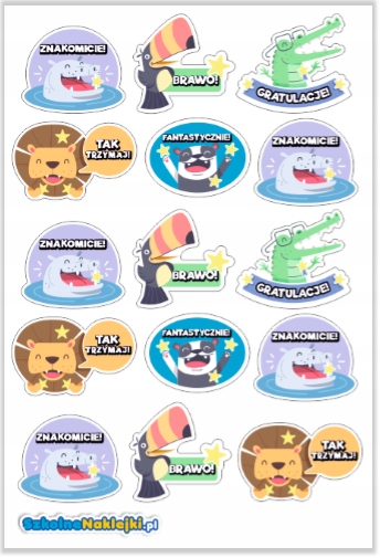 

Naklejki Motywacyjne Wzór 8 (napisy polskie)