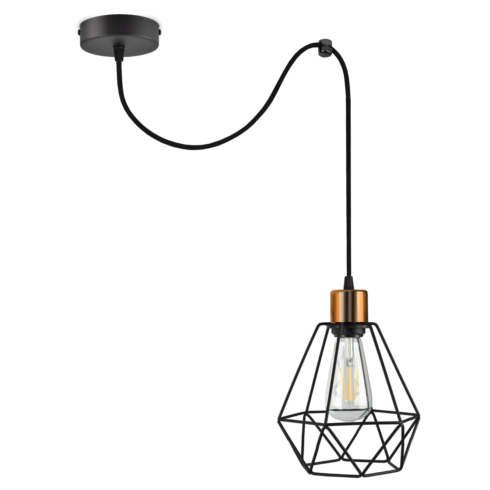 

Lampa Wisząca Żyrandol Pająk Diament Miedź Led