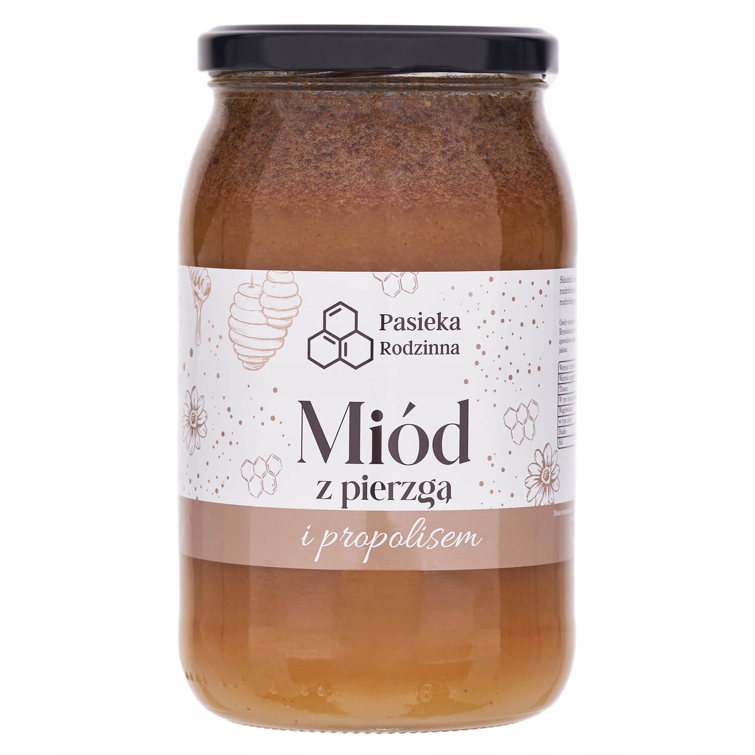 Levně Pastovaný Med s peřím a propolisem 1150 g Superfood na odolnost vitamínů