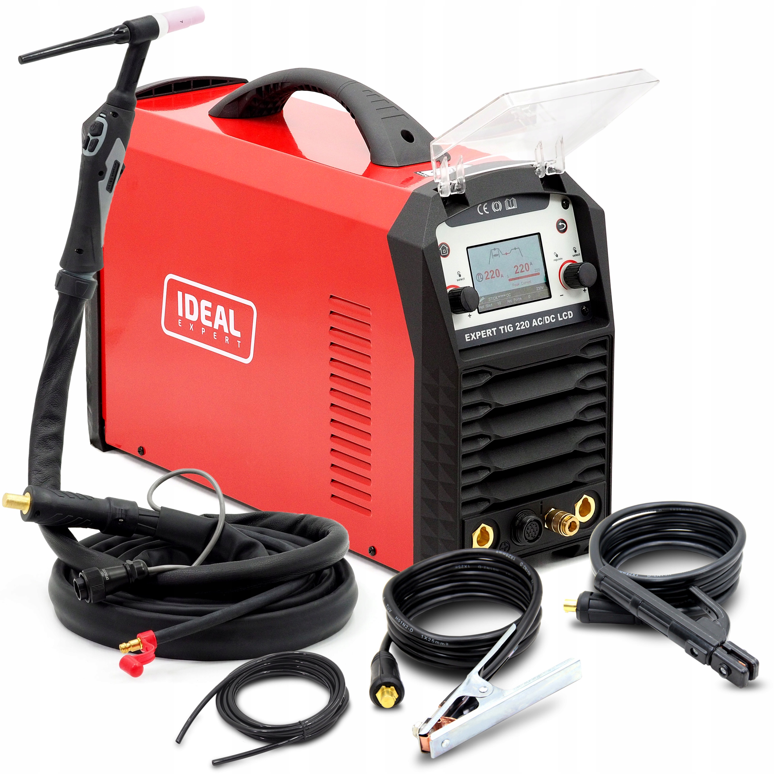 Spawarka IDEAL EXPERT TIG 220 AC/DC PULSE LCD 220A UCHWYT TIG