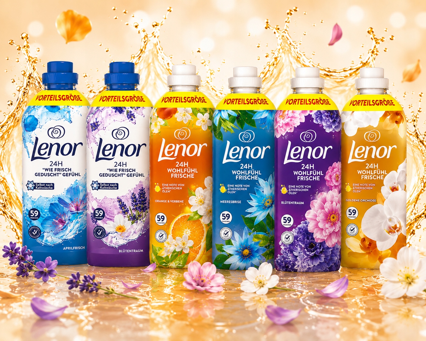 Lenor płyn do płukania 6x1,239L Zestaw
