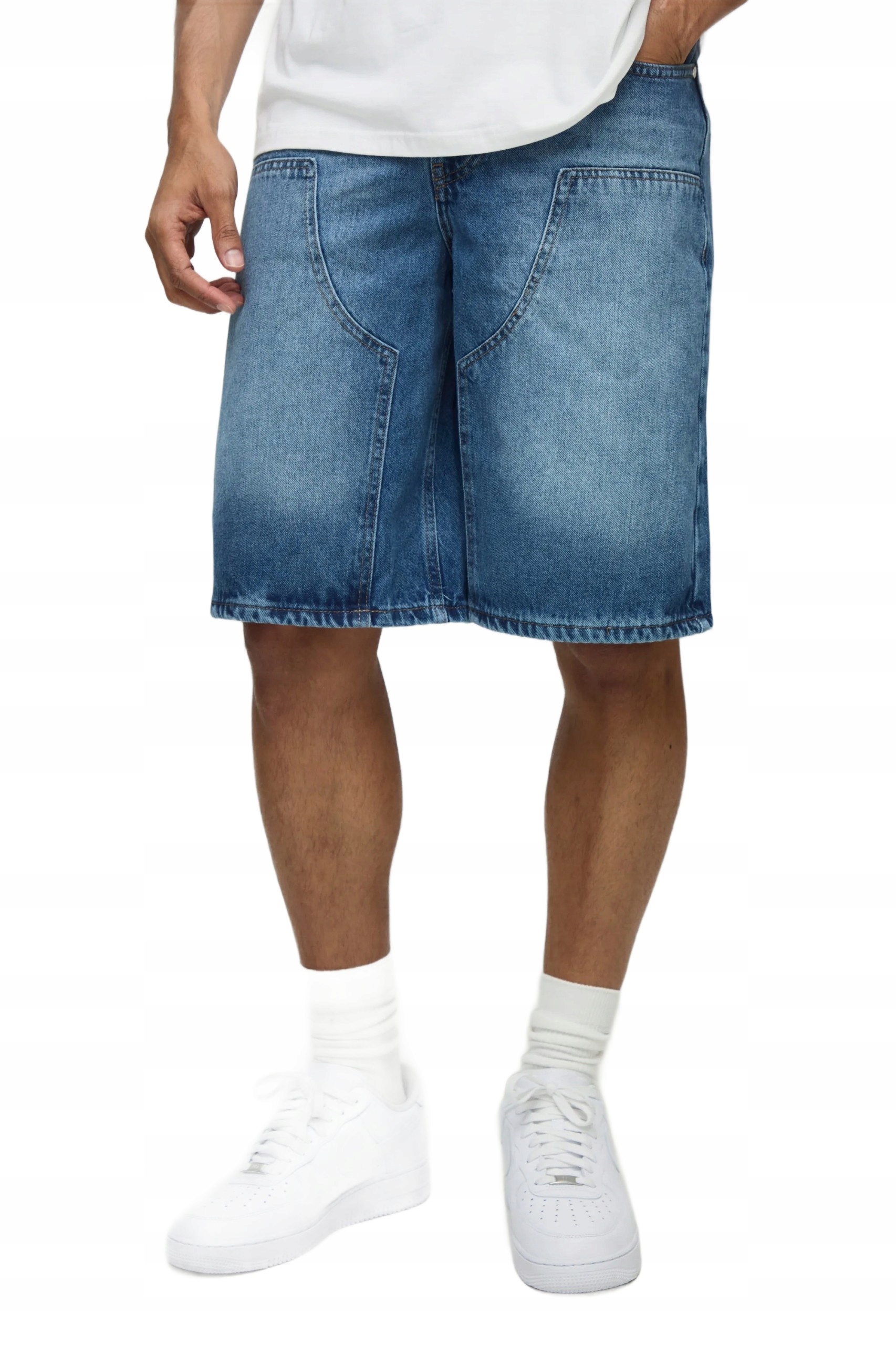 Boohooman Pánské Kraťasy Modré Do Poloviny Stehen 30 Z3A