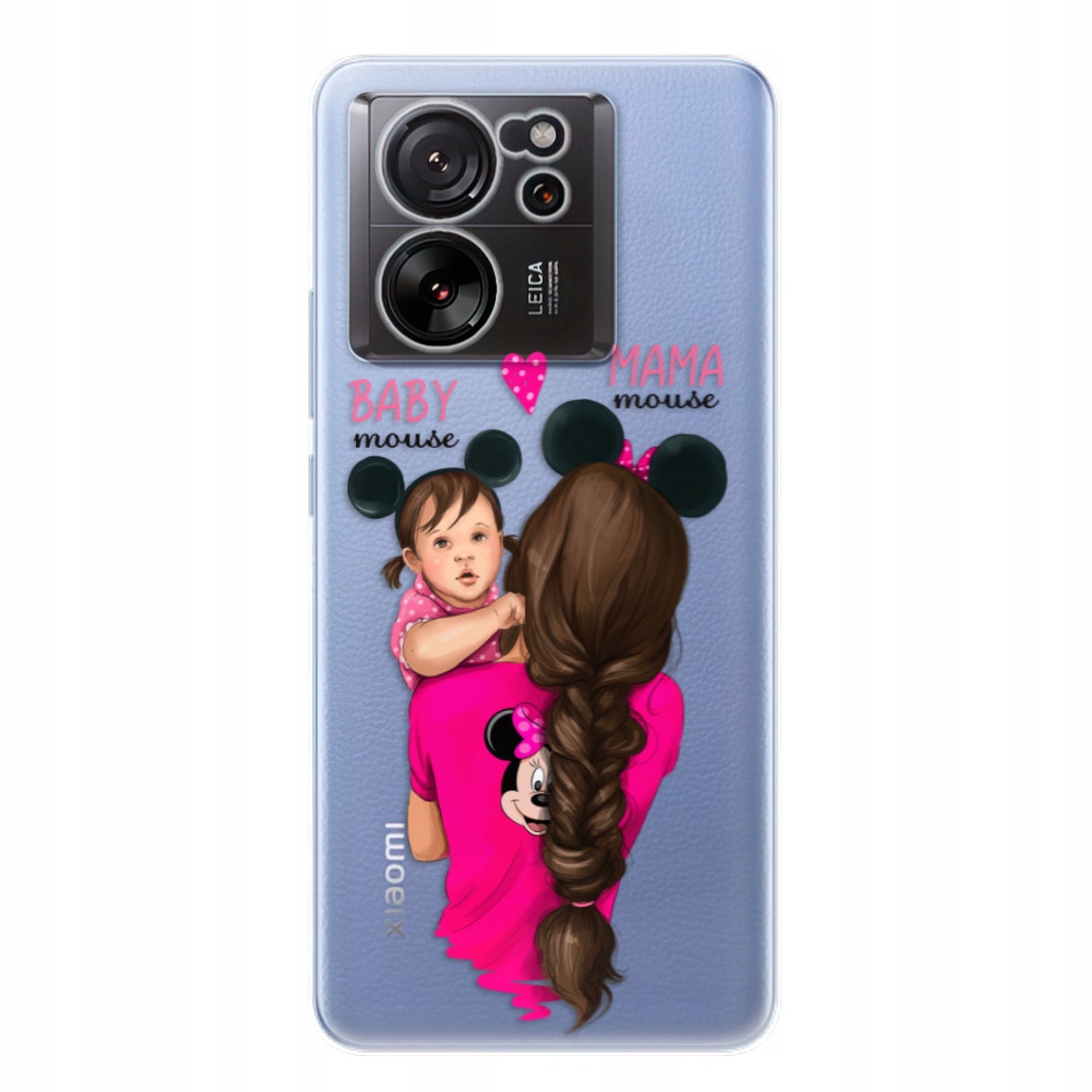 Silikonowe etui Mama Mouse Brunette and Girl do Xiaomi 13T 13T Pro