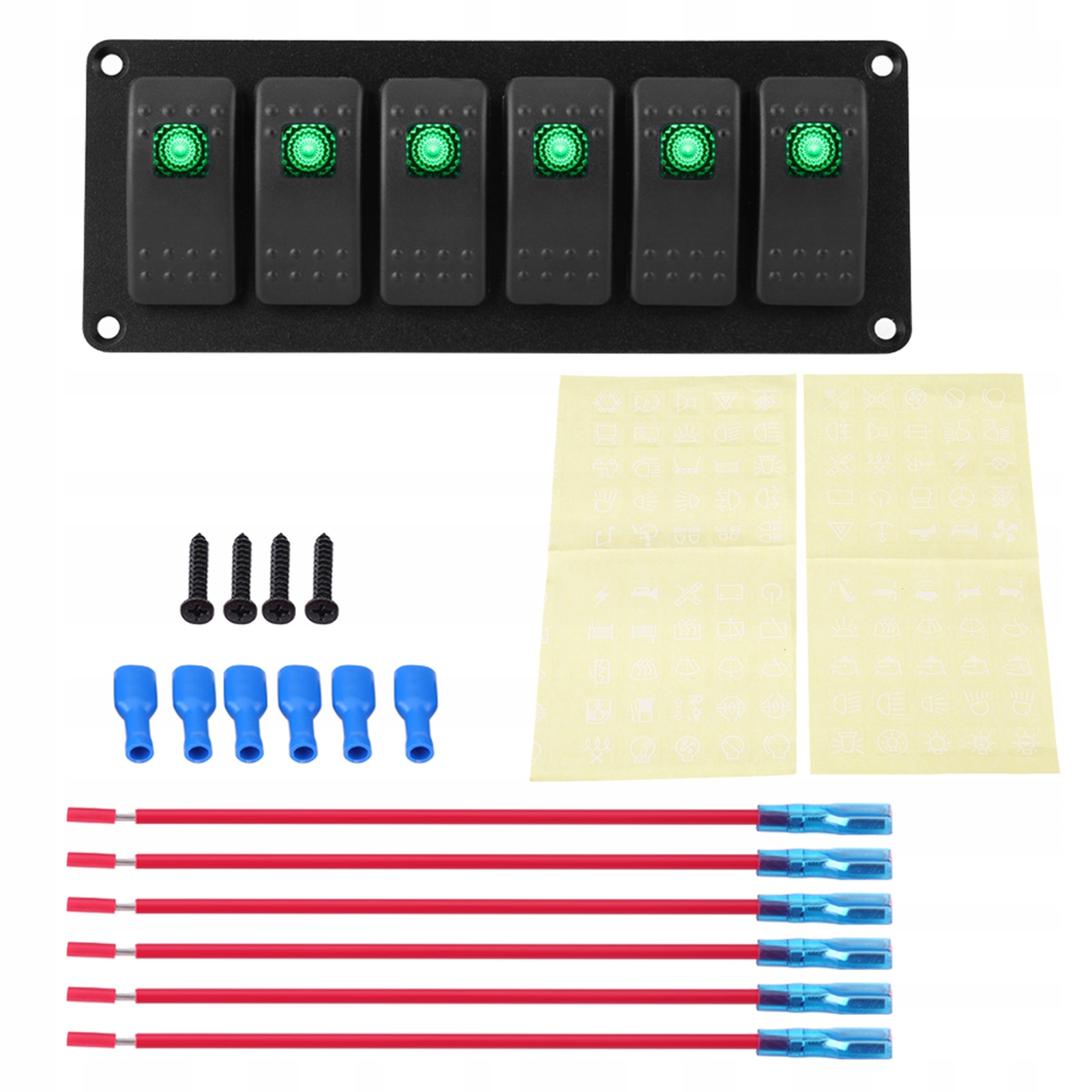 12-24V 6 Gang Panel Przełącznika Kołyskowego