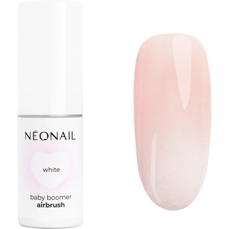 Neonail Baby Boomer Airbrush barevný pudr na nehty odstín White 5 g